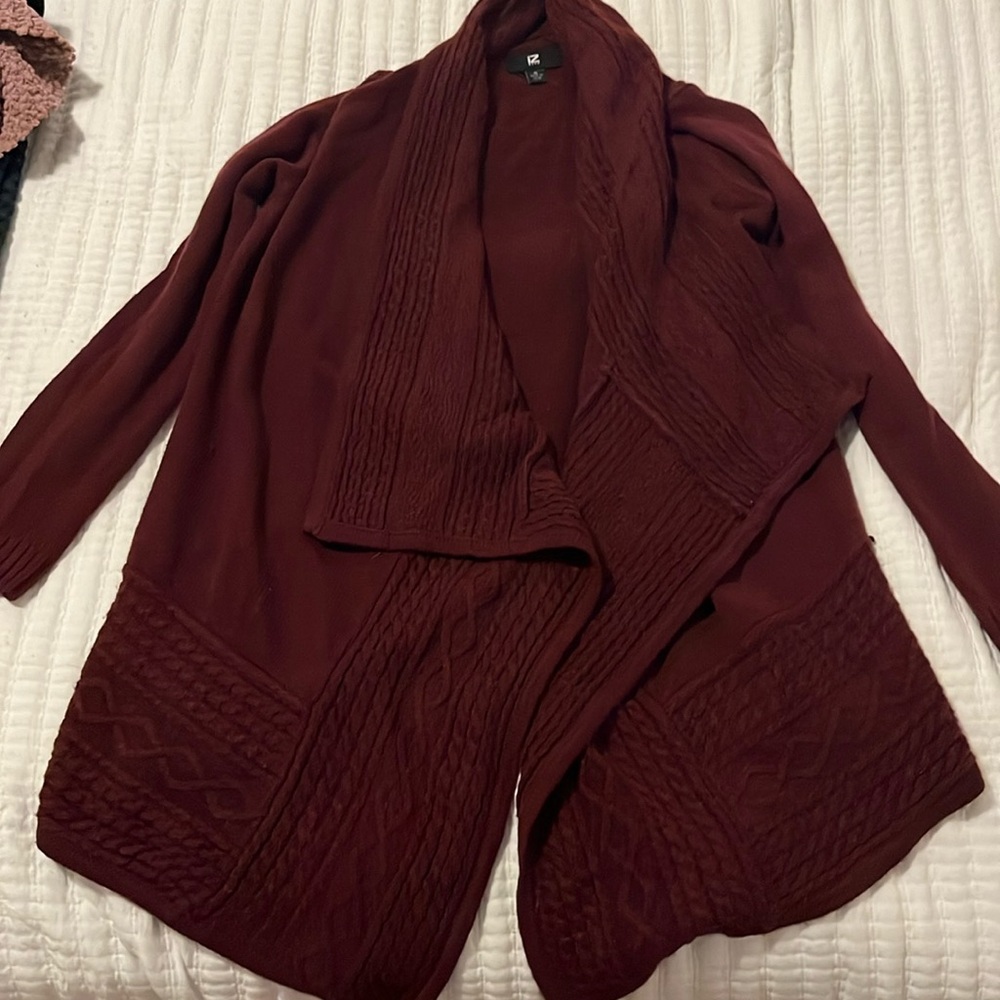 iZ Byer Maroon Sweater Cardigan, Size M